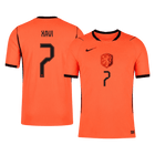 Versão do Jogador XAVI #7 Netherlands Casa Copa do Mundo Futebol Camisas 2026 Laranja