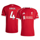 VIRGIL #4 Liverpool Casa Camisa 2025/26 Vermelho