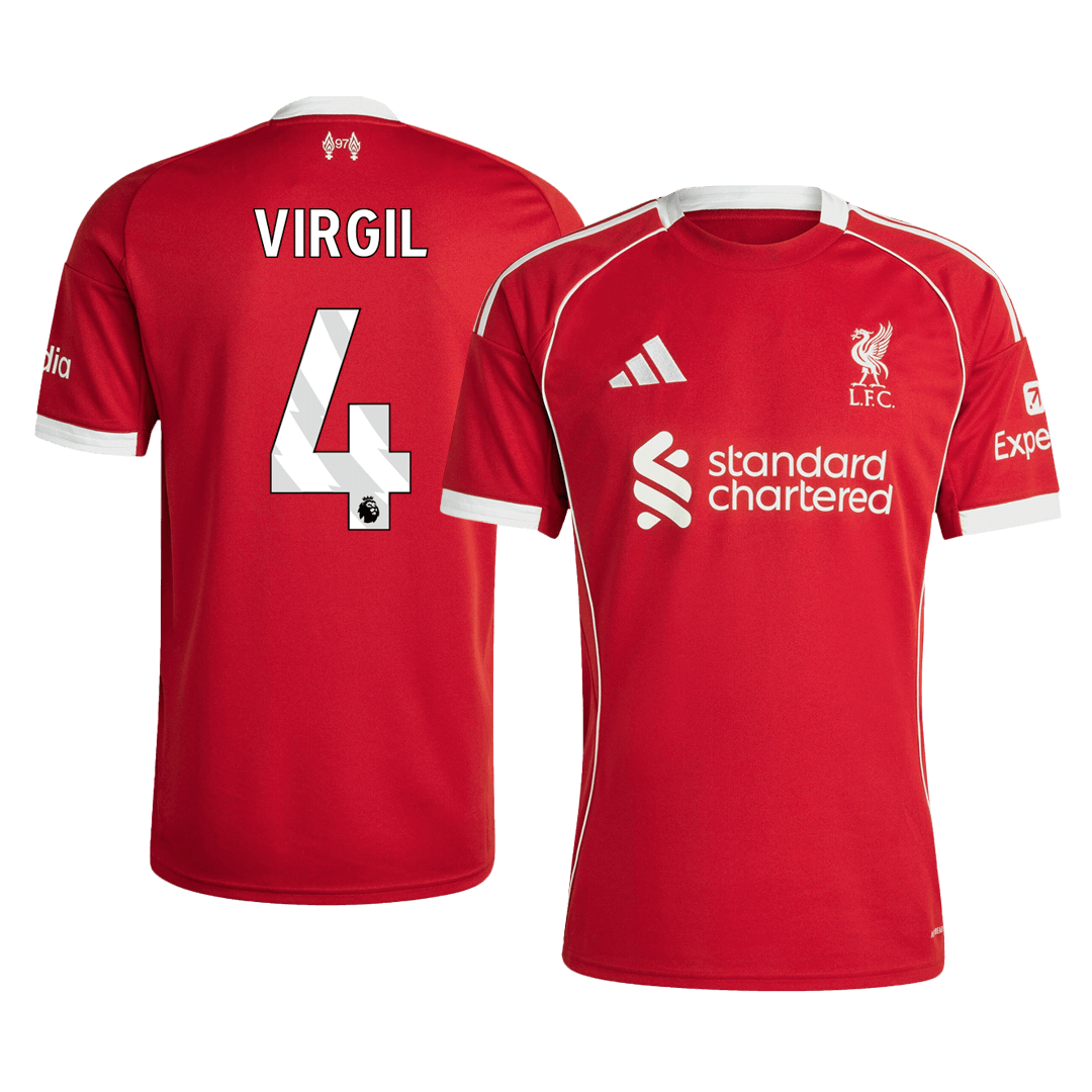 VIRGIL #4 Liverpool Casa Camisa 2025/26 Vermelho