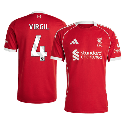 VIRGIL #4 Liverpool Casa Camisa 2025/26 Vermelho