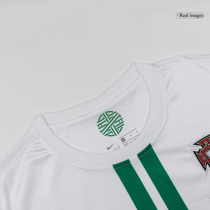 Retrô Portugal Fora Manga Longa Camisa 2012 Branco