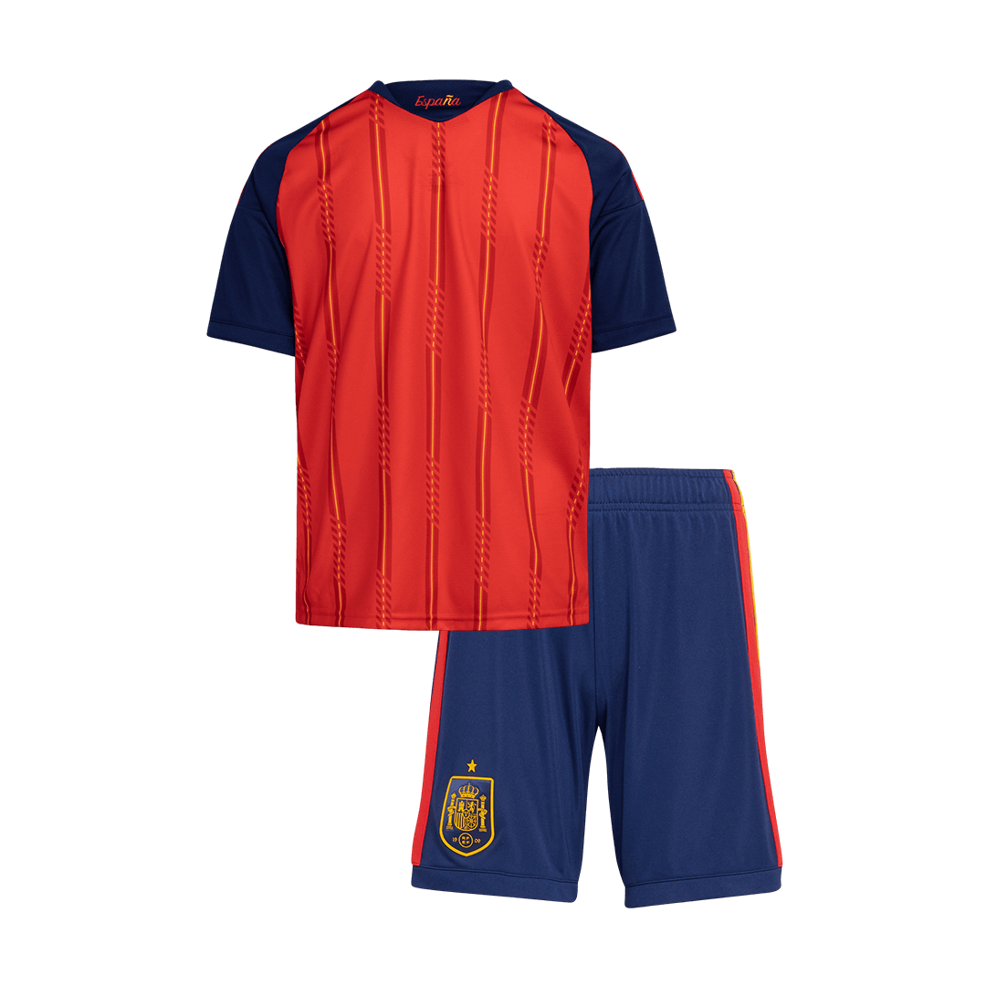 Spain Infantil Casa Copa do Mundo Futebol Camisa Conjunto (Camisa+Shorts) 2026 Vermelho - camisola de futebol para