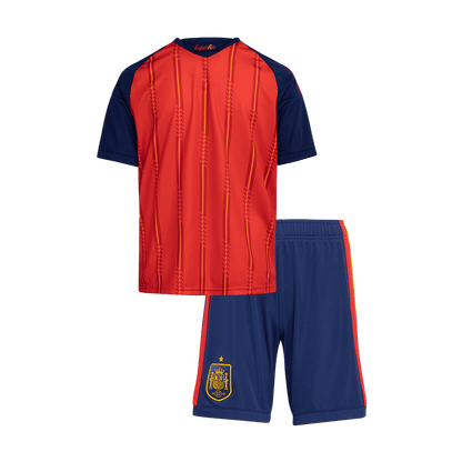 Spain Infantil 
 Casa World Cup Futebol Camisa Conjunto (Camisa+Shorts) 2026 Vermelho