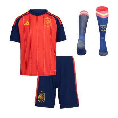 Spain Infantil 
 Casa World Cup Futebol Camisa Conjunto (Camisa+Shorts+Meias) 2026 Vermelho