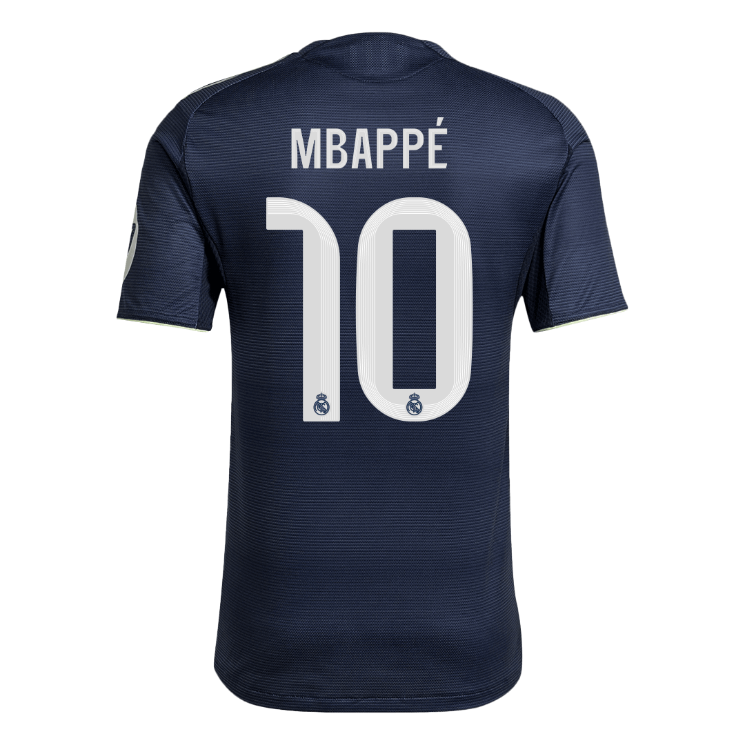 Autêntico MBAPPÉ #10 Real Madrid Fora Futebol Camisas 2025/26 Marinha