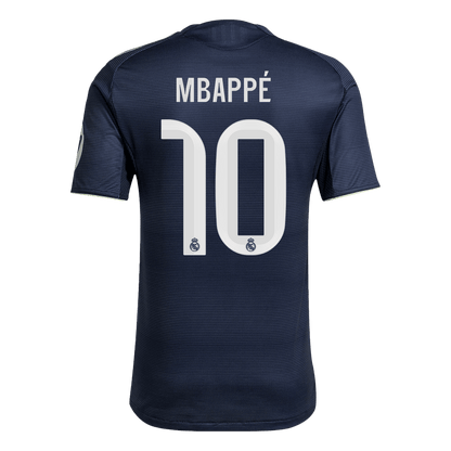 Autêntico MBAPPÉ #10 Real Madrid Fora Futebol Camisas 2025/26 Marinha