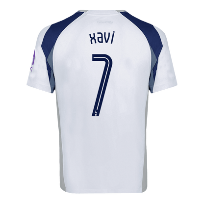 XAVI #7 Tottenham Hotspur Casa Camisa 2025/26- Branco - UCL