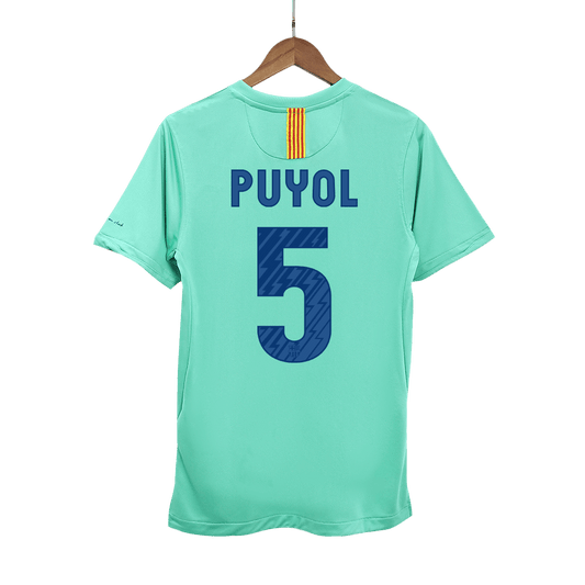 PUYOL #5 Barcelona Retro Away Soccer Shirt 2010/11