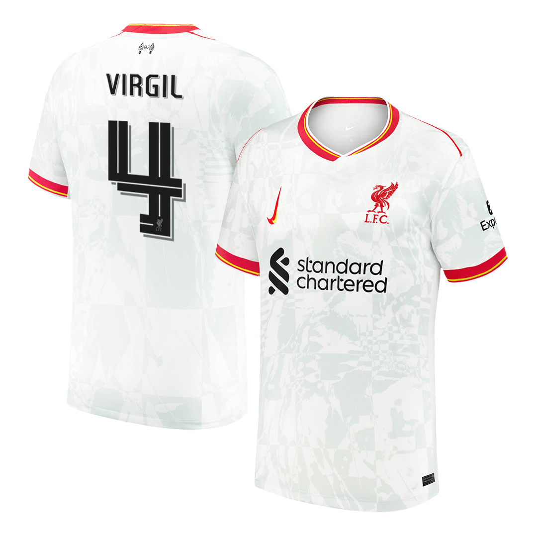 Camisola de futebol VIRGIL #4 Liverpool Third Off Custom Shirt 2024/25