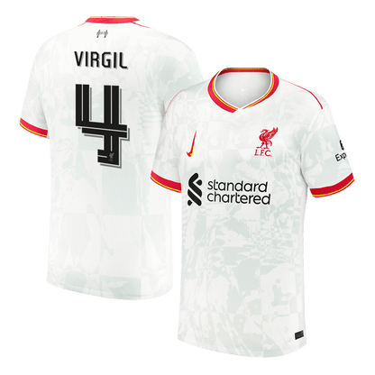 Camisola de futebol VIRGIL #4 Liverpool Third Off Custom Shirt 2024/25
