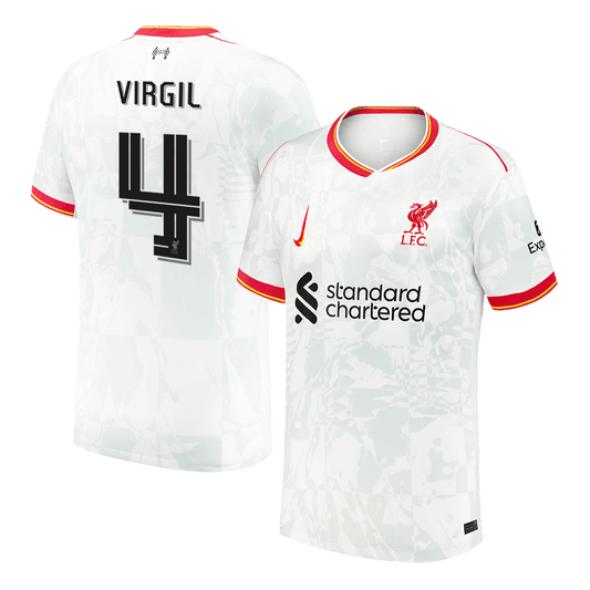 Camisola de futebol VIRGIL #4 Liverpool Third Off Custom Shirt 2024/25