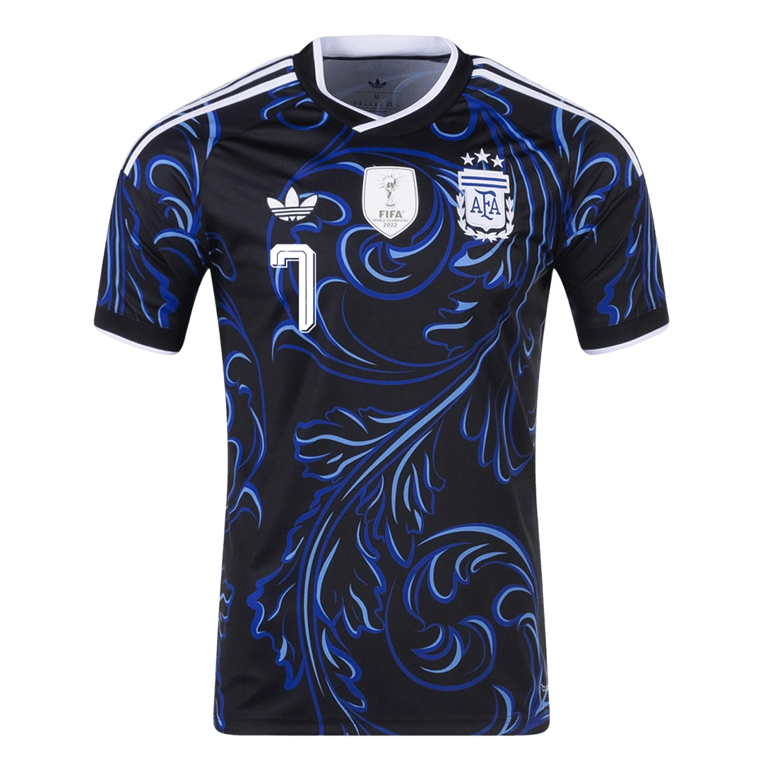 DE PAUL #7 Argentina Fora Copa do Mundo Camisa 2026 Preto