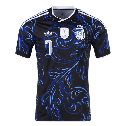 DE PAUL #7 Argentina Fora Copa do Mundo Camisa 2026 Preto