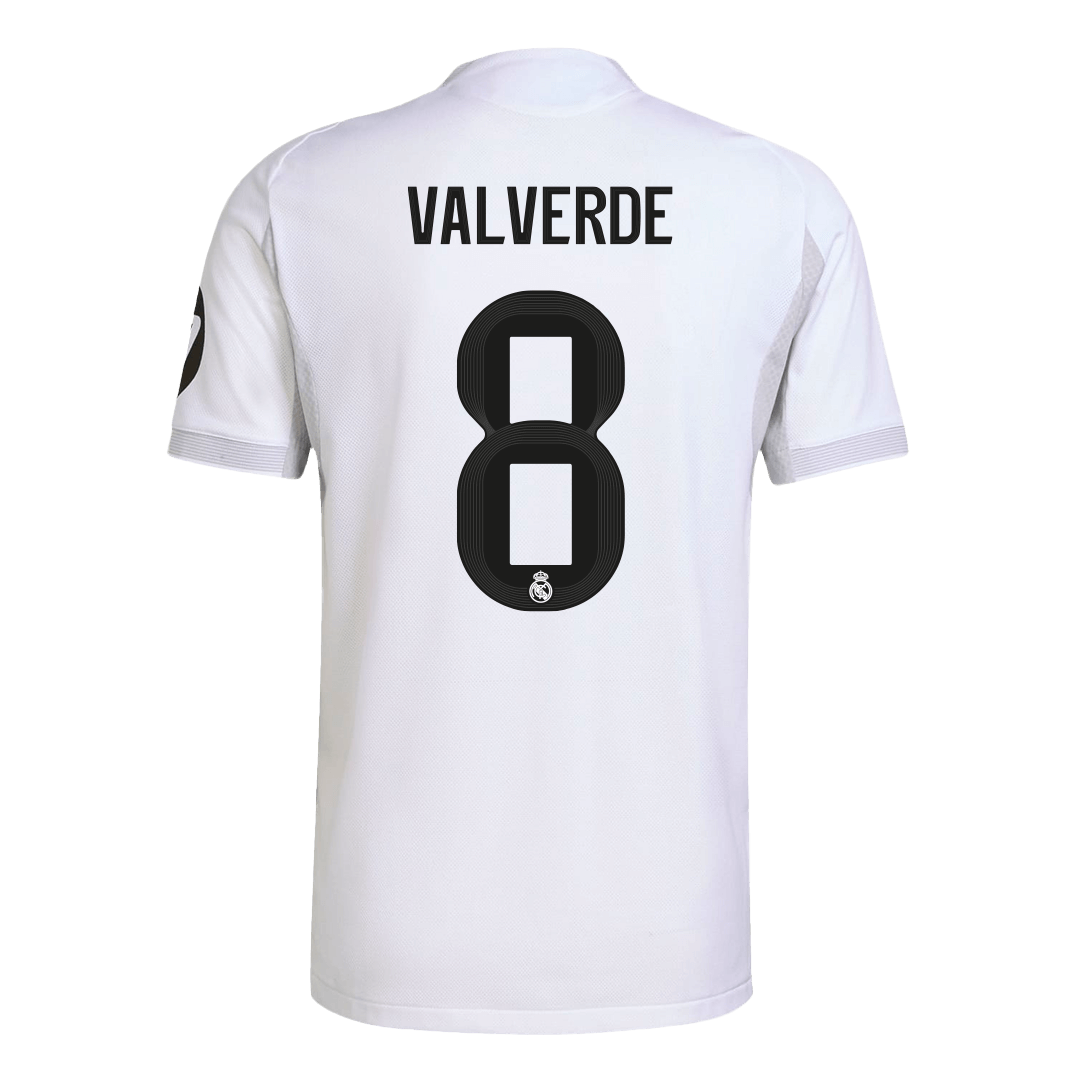 Autêntico VALVERDE #8 Real Madrid Casa Futebol Camisas 2025/26 Branco