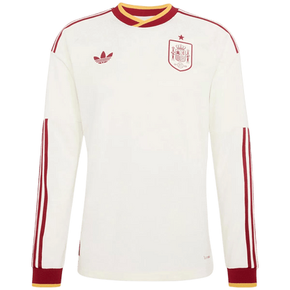 Espanha Fora Manga comprida Camisa 2026 Branco