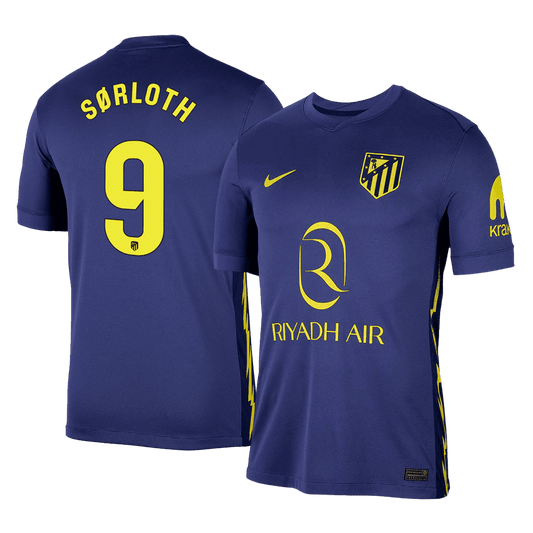 SØRLOTH #9 Atletico Madrid Fora Camisa 2025/26 Marinha