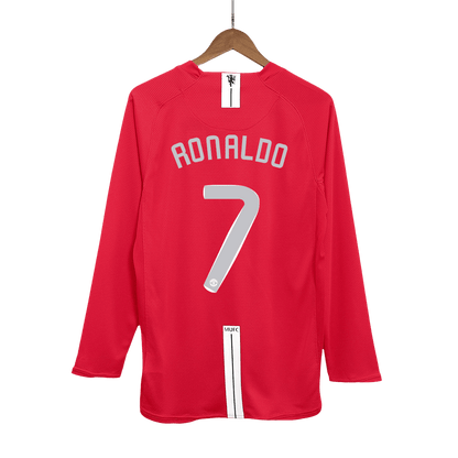 Camiseta retro de fútbol del Manchester United n.° 7 RONALDO 2007/08 - Final de la UCL