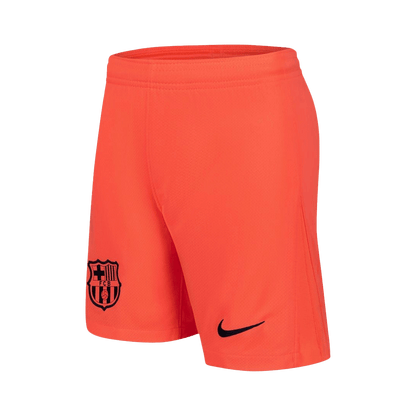Barcelona Fora Terceira Camisa Conjunto (Camisa+Calções) 2025/26 Laranja