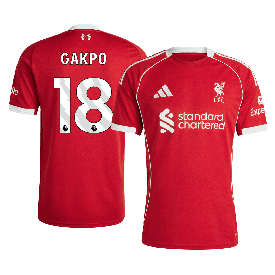 GAKPO #18 Liverpool Casa Camisa 2025/26 Vermelho