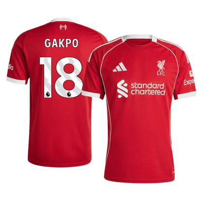 GAKPO #18 Liverpool Casa Camisa 2025/26 Vermelho