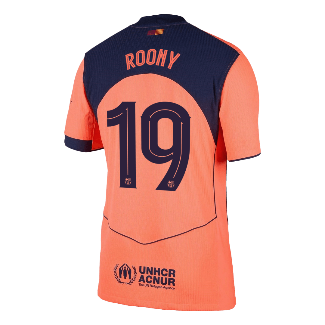 Autêntico ROONY #19 Barcelona Fora Terceira UCL Futebol Camisas 2025/26