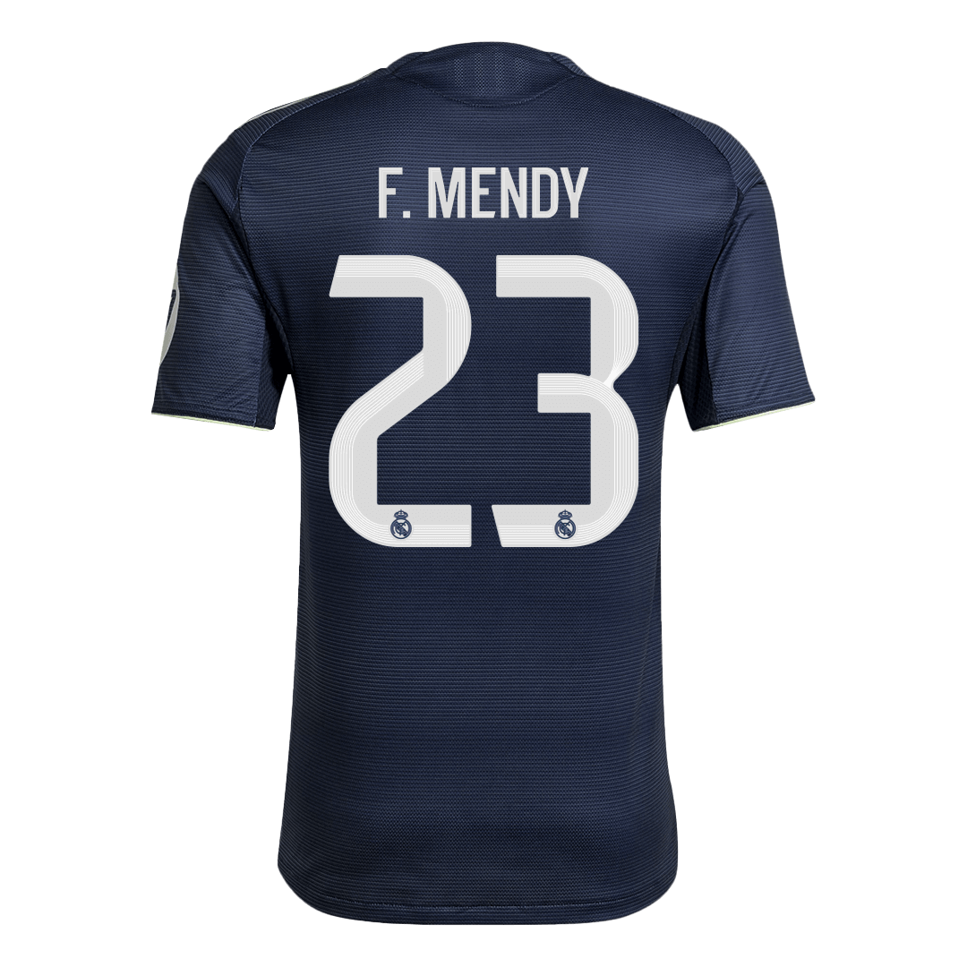 Autêntico F.MENDY #23 Real Madrid Fora Futebol Camisas 2025/26 Marinha