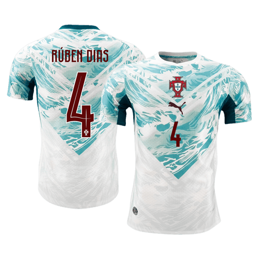 Versão do Jogador RÚBEN DIAS #4 Portugal Fora Copa do Mundo Futebol Camisas 2026