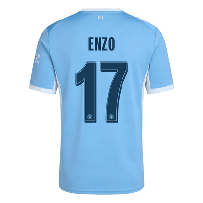 ENZO #17 Manchester City Casa Camisa 2026/27 Azul UCL