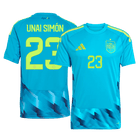 UNAI SIMÓN #23 Spain Goleiro Copa do Mundo Camisa 2026 Azul