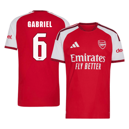 Versão do Jogador GABRIEL #6 Arsenal Casa Futebol Camisas 2026/27 Vermelho - UCL
