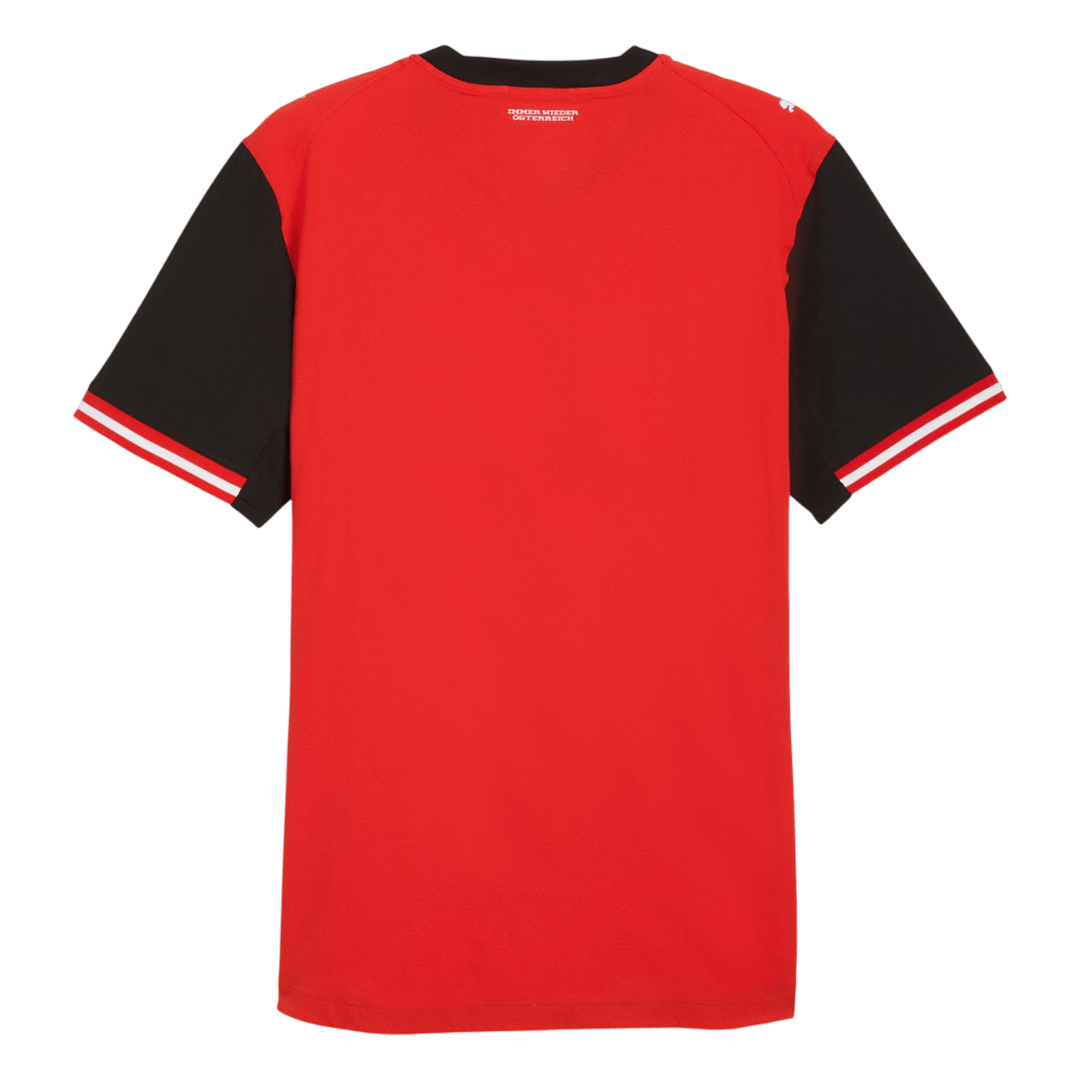 Versão do Jogador Áustria Casa Copa do Mundo Futebol Camisas 2026 Vermelho