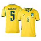 CASEMIRO #5 Brazil Casa Copa do Mundo Camisa 2026 Amarelo