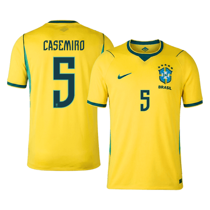 CASEMIRO #5 Brazil Casa Copa do Mundo Camisa 2026 Amarelo