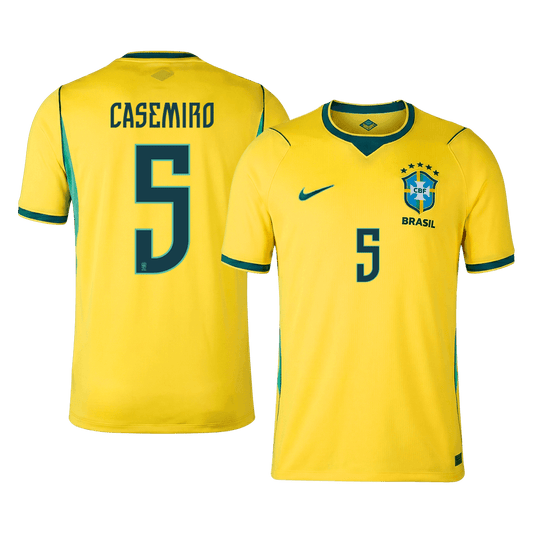 CASEMIRO #5 Brazil Casa Copa do Mundo Camisa 2026 Amarelo