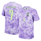 Versão do Jogador HEUNGMIN #7 South Korea Fora Copa do Mundo Futebol Camisas 2026 Roxo