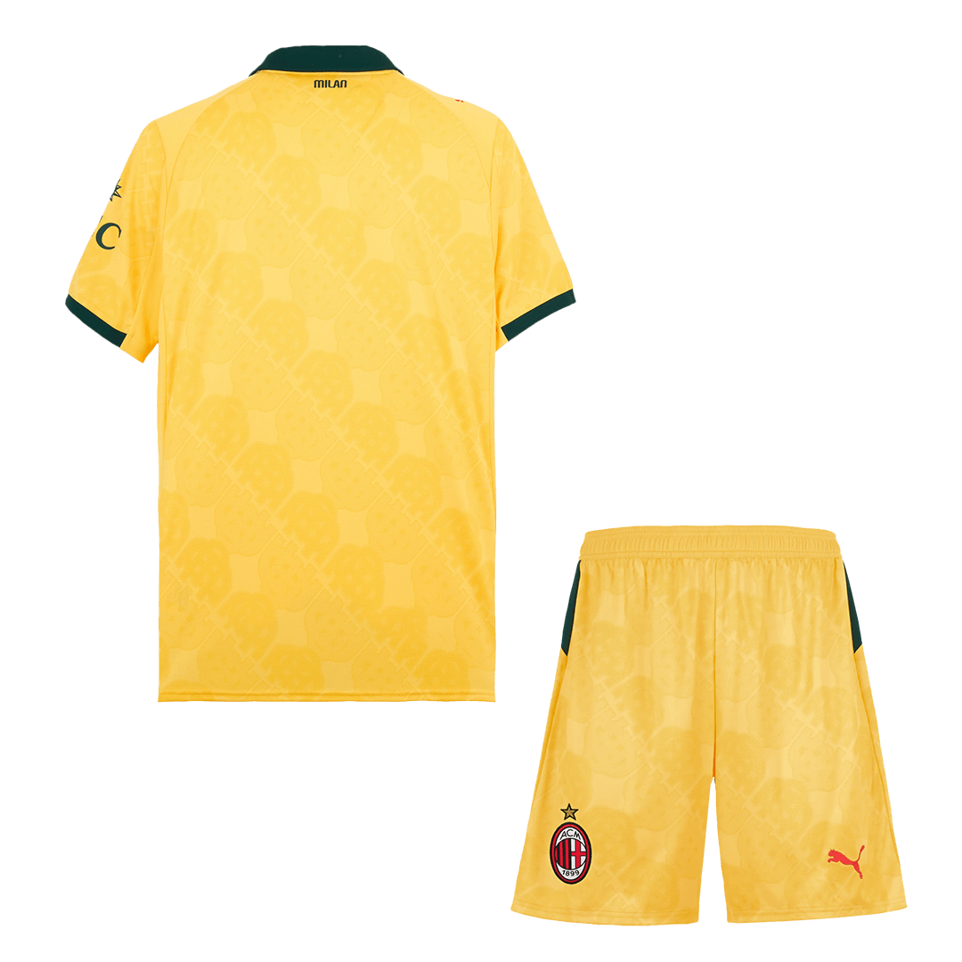 AC Milan Fora Terceira Camisa Conjunto (Camisola + Calções) 2025/26- Amarelo