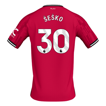 ŠEŠKO #30 Manchester United Casa Camisa 2025/26 Vermelho