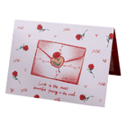 Custom Rose Envelope Valentine's Day Card Red