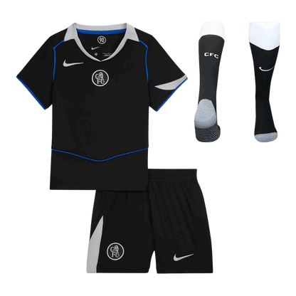 Chelsea Infantil 
 Terceira Futebol Camisa 2025/26 Preto
