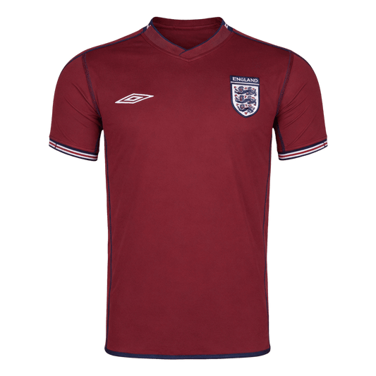 Retrô England Fora Camisa 2002 Vermelho