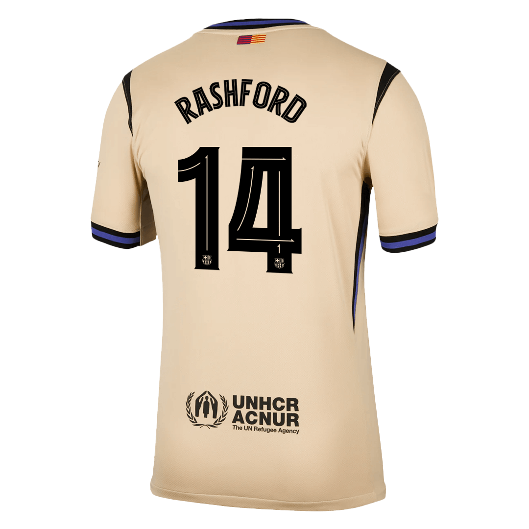 RASHFORD #14 Barcelona Fora Camisa 2025/26- Amarelo