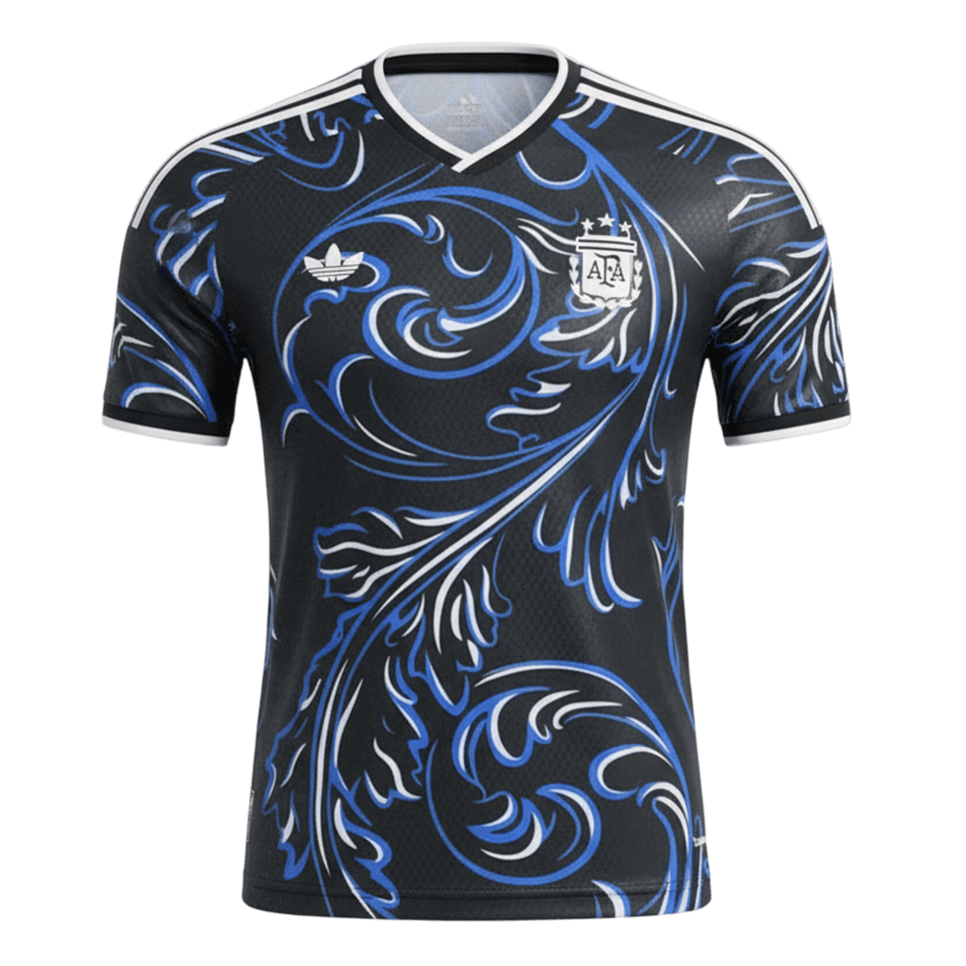 Versão do Jogador Argentina Fora World Cup Futebol Camisas 2026 Preto