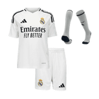 Kit Camisa Home de Futebol Infantil do Real Madrid (Camisa+Calções+Meias) 2024/25