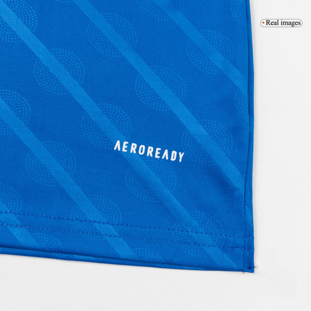 Real Madrid Infantil 
 Fora Terceira Futebol Camisa Conjunto (Camisa+Shorts+Meias) 2025/26 Azul