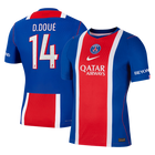 Versão do Jogador D. DOUÉ #14 PSG Casa Futebol Camisas 2026/27 Azul