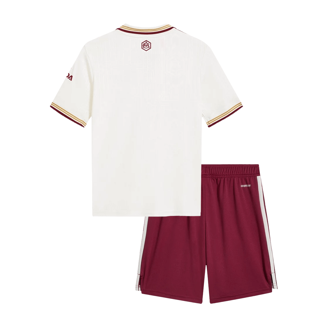 Arsenal Infantil Fora Terceira 2025/26 Branco