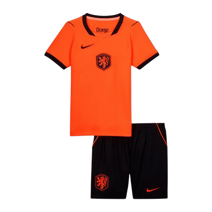 Países Baixos Infantil  Casa Copa do Mundo Futebol Camisa Conjunto (Camisa+Shorts) 2026 Laranja