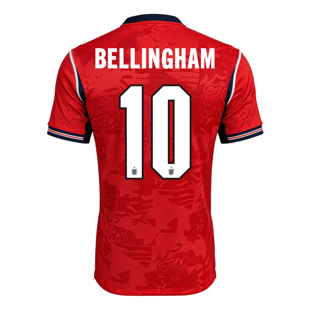 Versão do Jogador BELLINGHAM #10 England Fora Copa do Mundo Futebol Camisas 2026 Vermelho
