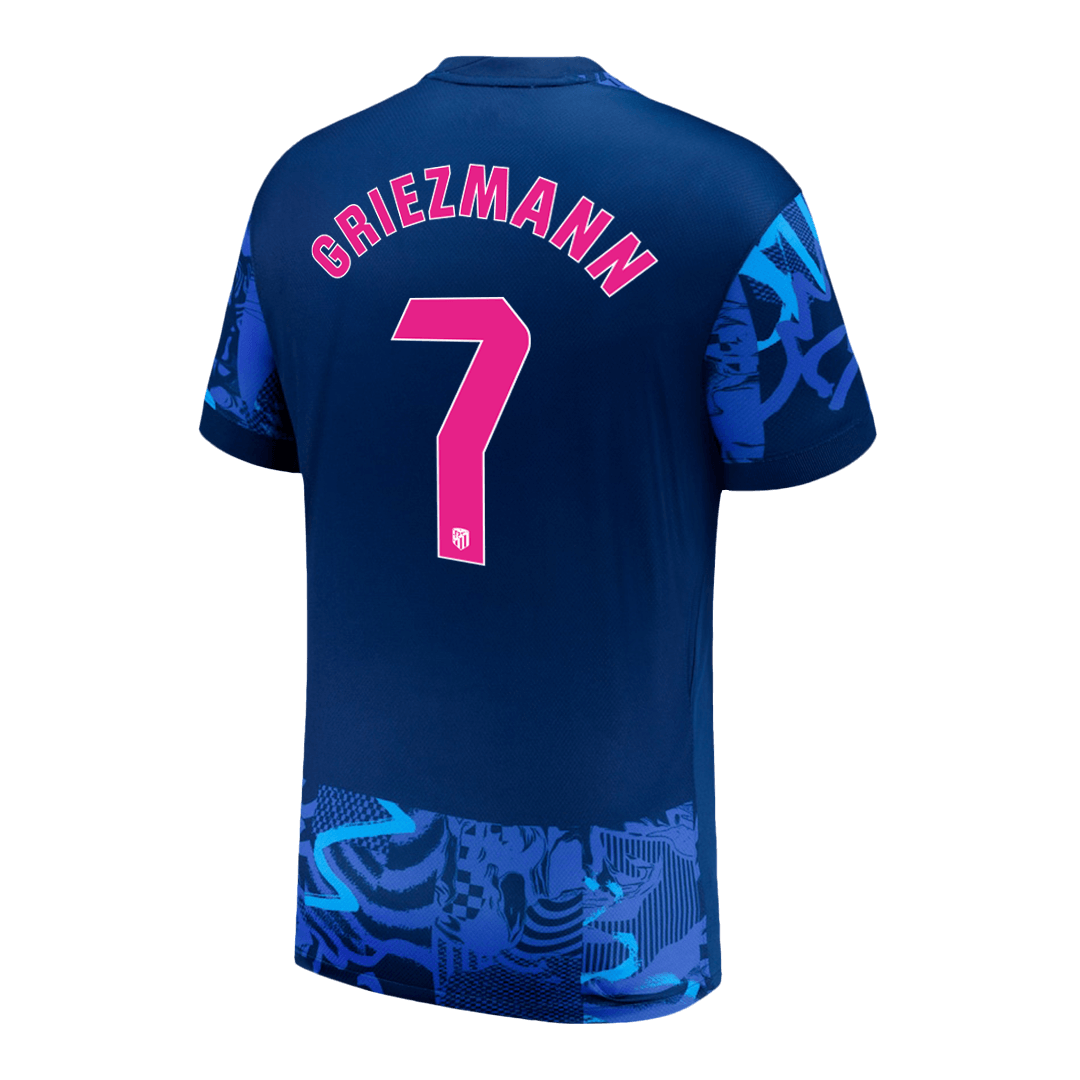 Camisola de futebol GRIEZMANN #7 do Atl¨¦tico de Madrid, terceira camisola personalizada 2024/25