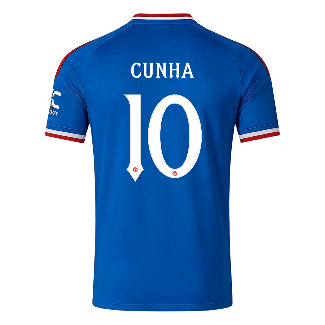 CUNHA #10 Manchester United Fora Camisa 2026/27 Azul UCL